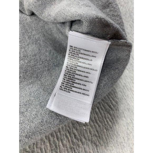 The North Face Cotton/Wool‎ Quarter Zip Pullover Sweater (Men's Large) Gray - Picture 12 of 13